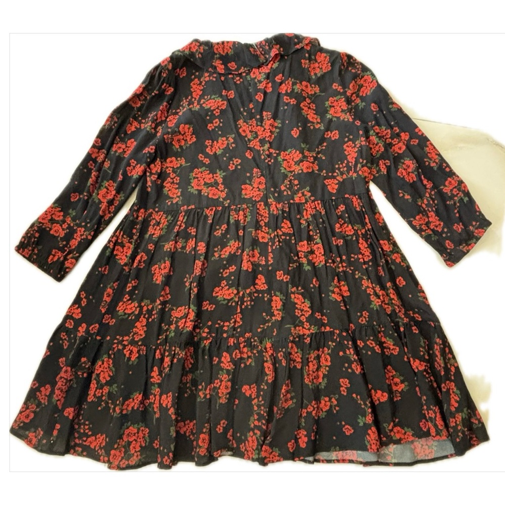 Zara - The Grace Dress - Black and Red Floral Dress